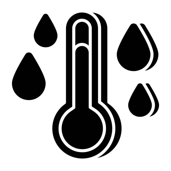 Modern Design Icon Rainy Temperature — Stock Vector