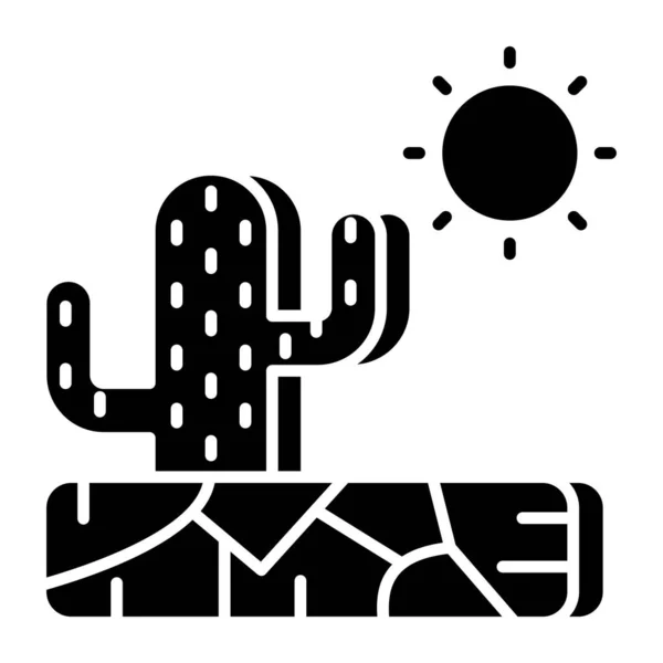 Kaktuszok Színes Design Ikonja — Stock Vector