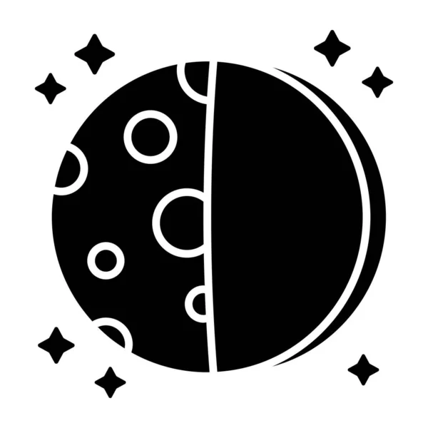 Une Icône Design Tendance Éclipse Lune — Image vectorielle