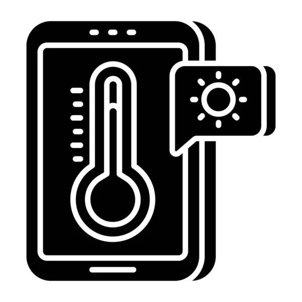 Mobile Meteorology Icon Premium Style — Stock Vector