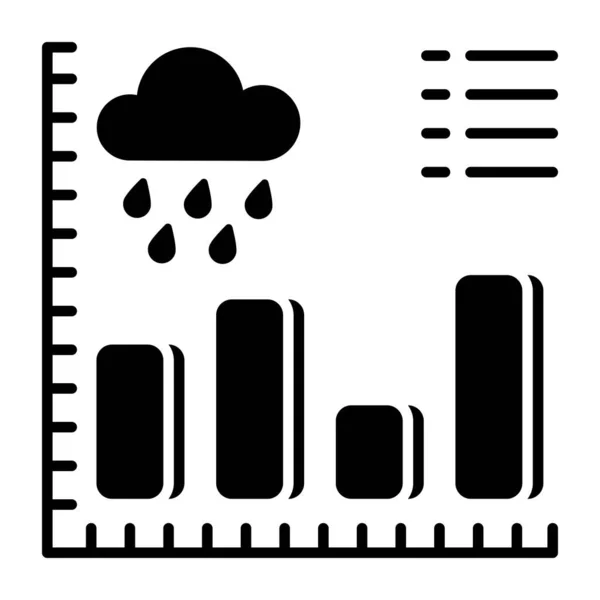Jedinečná Designová Ikona Analýzy Počasí — Stockový vektor