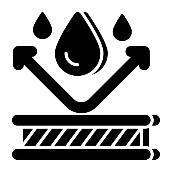 Unikalna Ikona Odstraszająca Wodę — Wektor stockowy