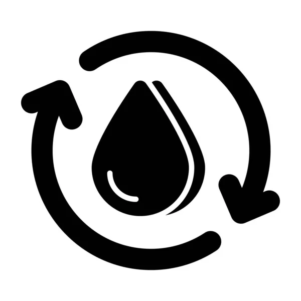 Eine Editierbare Design Ikone Der Wassertropfen — Stockvektor
