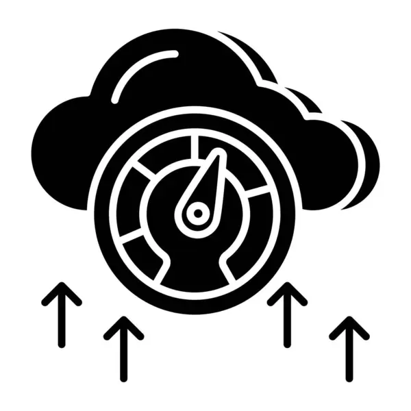 Icono Diseño Velocidad Nube — Archivo Imágenes Vectoriales