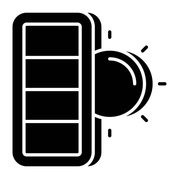 Platt Design Ikon Solbatteri — Stock vektor