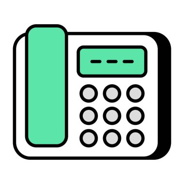 A unique design icon of landline 