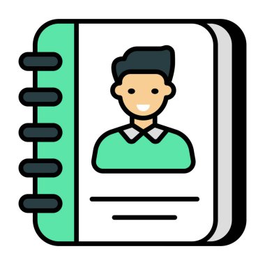 Premium download icon of contact book