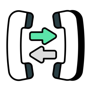 İki yönlü okları olan alıcı, dikkat dağıtma konsepti