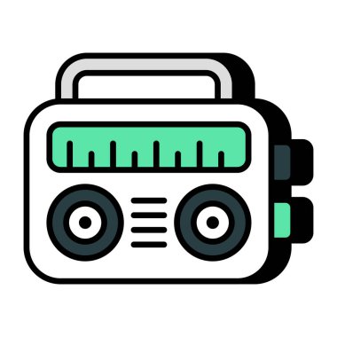 Bir premium indirme simgesi kaset oynatıcı