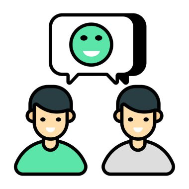 Müşteri tepkisinin düz tasarım simgesi