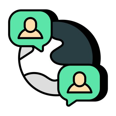 Küresel iletişimin simge tasarımı