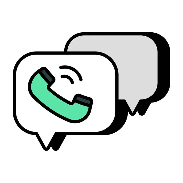 Trendy Design Icon Phone Chat — 图库矢量图片