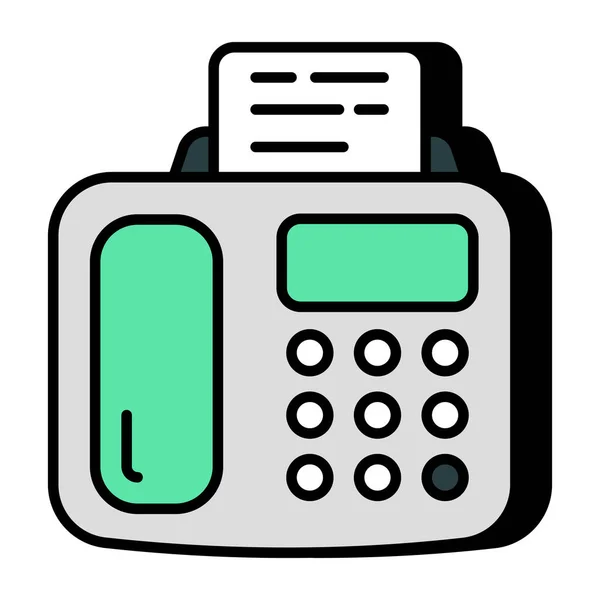 Icono Conceptual Diseño Plano Fax — Vector de stock