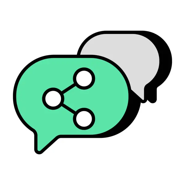 Design Icône Chat Partage — Image vectorielle
