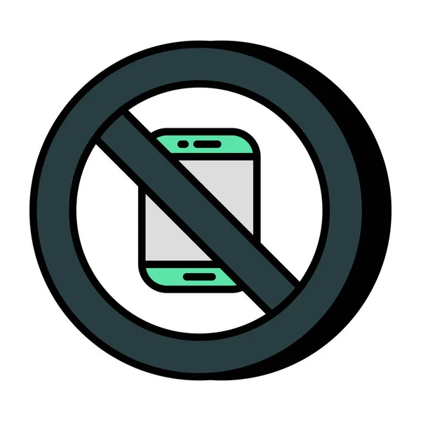 Trendy Vector Design Phone Prohibition — Stock Vector