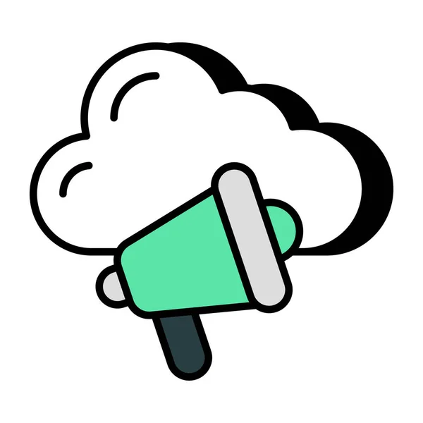 Eine Einzigartige Design Ikone Der Cloud Promotion — Stockvektor