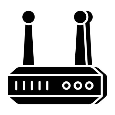 Wi-Fi yönlendiricisinin modern tasarım simgesi 