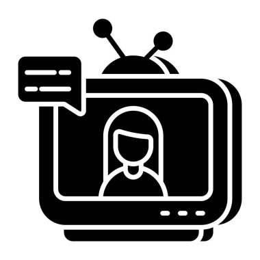 TV iletiminin son moda vektör tasarımı