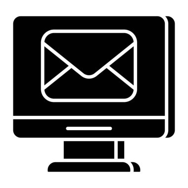 Kavramsal düz tasarım simgesi çevrimiçi e- posta