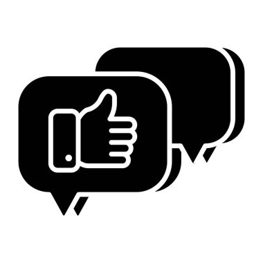 Geribildirim sohbetinin modern tasarım simgesi