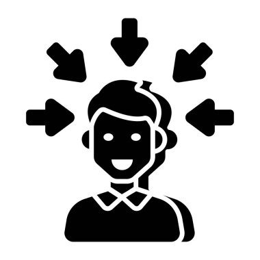 Kullanıcı ağının düz tasarım simgesi 