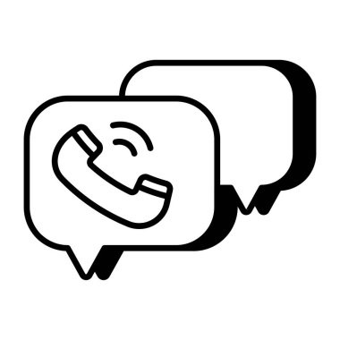 Trendy design icon of phone chat