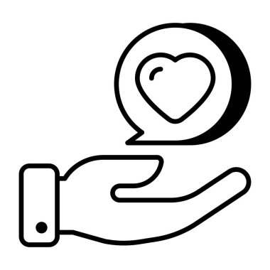 Düz dizayn edilmiş aşk sohbeti simgesi 