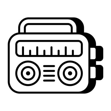 Bir premium indirme simgesi kaset oynatıcı