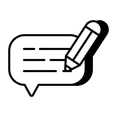 Düzenleme yorumu için yaratıcı bir tasarım simgesi 