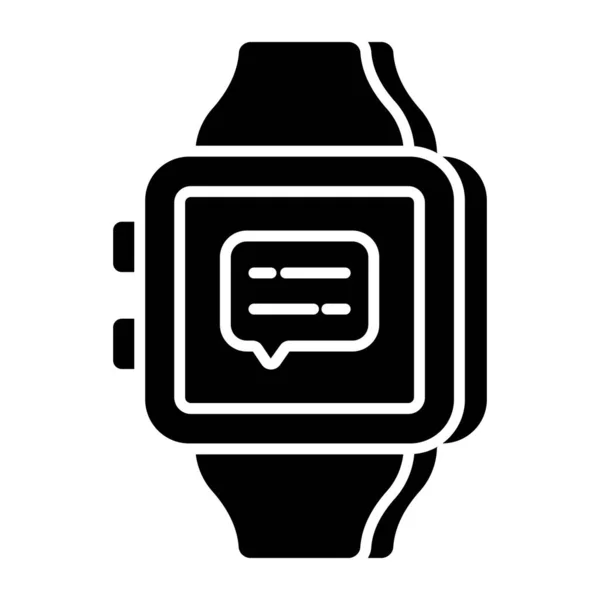 Icon Design Smartwatch Chat — Stock Vector