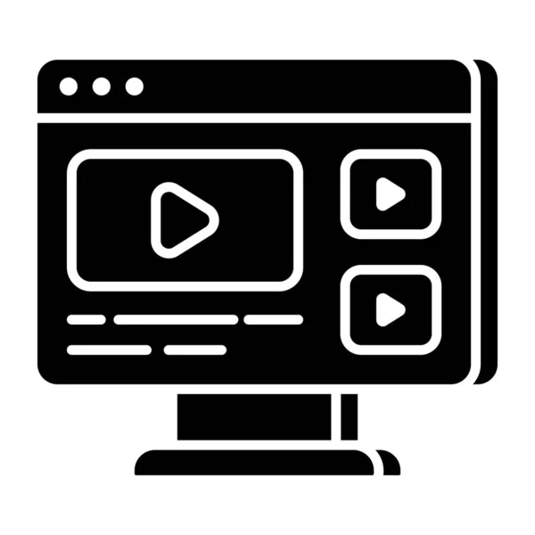 Unique Design Icon Web Video — Stok Vektör