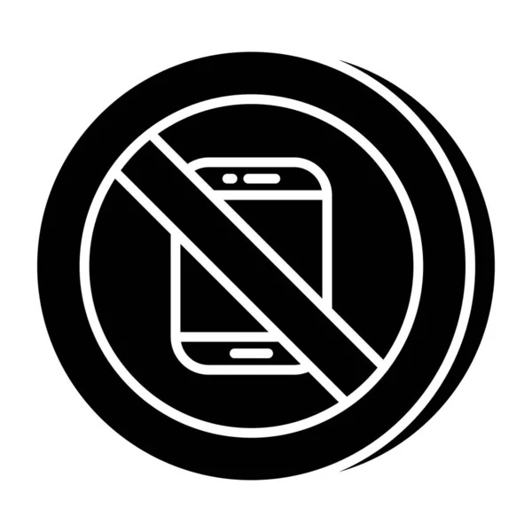 Современный Векторный Дизайн Запрета Телефонные Разговоры — стоковый вектор