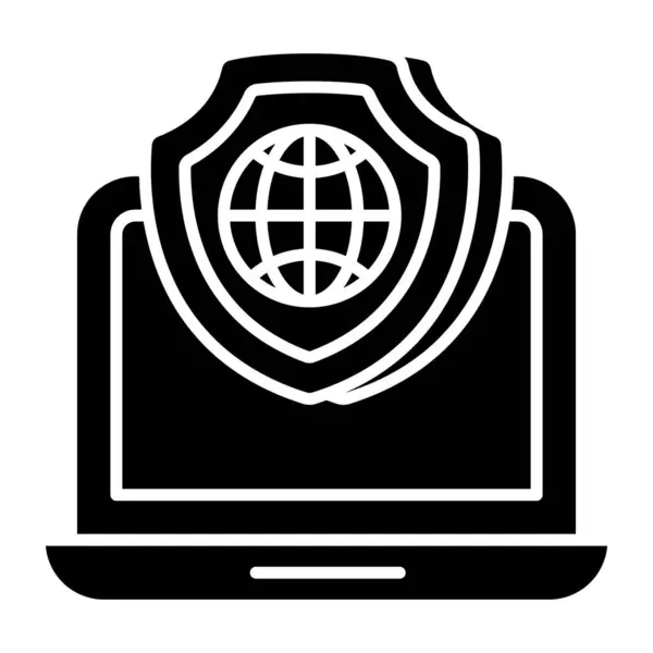 Nowoczesny Design Ikona Globalnego Bezpieczeństwa — Wektor stockowy