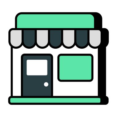 Düz tasarım bir dükkan simgesi