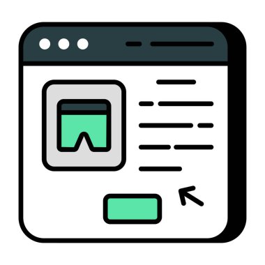 Unique design icon of shopping website