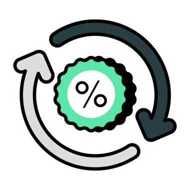 İndirim rozeti için düz tasarım simgesi