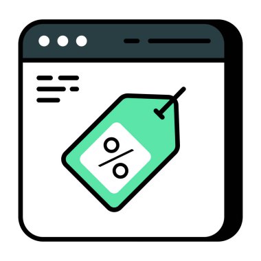 İndirim rozeti için düz tasarım simgesi