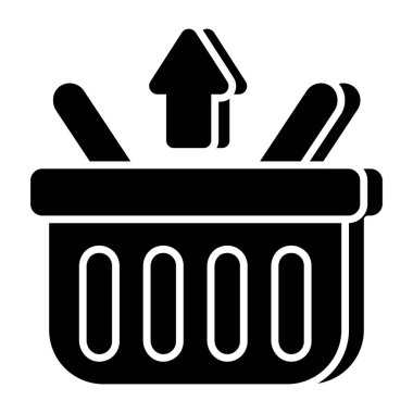 Sepetten kaldırmanın yaratıcı tasarım simgesi