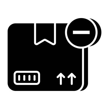 An editable design icon of remove parcel