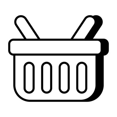 A creative design icon of shopping basket