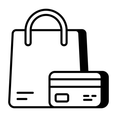 Moda vektör tasarımında kart ödeme simgesi