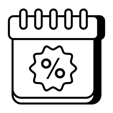 İndirim zamanlamasının modern tasarım simgesi