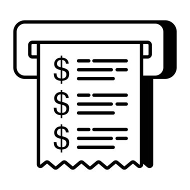 Faturanın bir simge tasarımı 