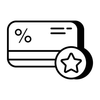 Sadakat kartının eşsiz bir tasarım simgesi