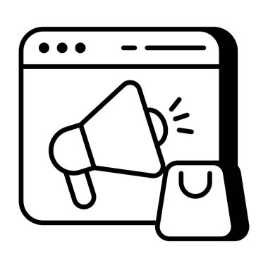 Alışveriş promosyonunun düzenlenebilir tasarım simgesi