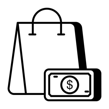 Alışveriş ödemelerinin son moda vektör tasarımı