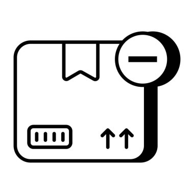 An editable design icon of remove parcel