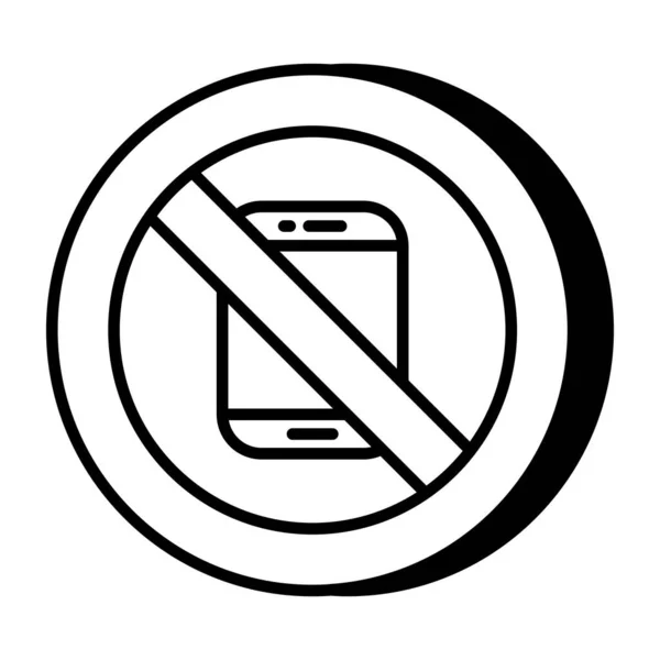 Trendy Vector Design Phone Prohibition — Stock Vector