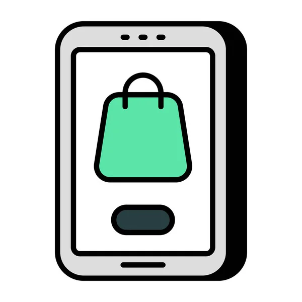 stock vector Modern design icon of mobile shopping