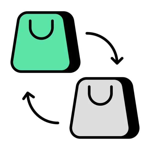Icono Diseño Transferencia Paquetes — Vector de stock